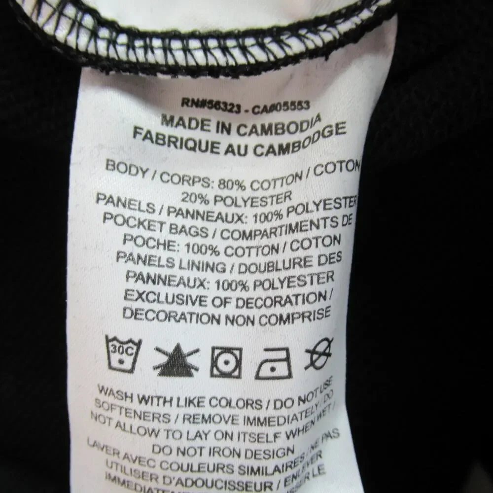 Nike Joggers Girls Large Black White French Terry Cargo Sportswear Athletic NWT